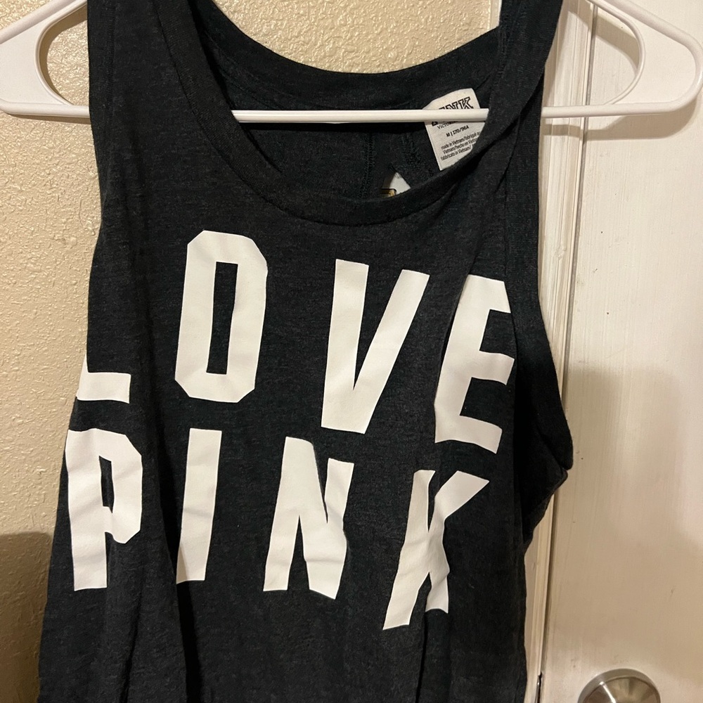 PINK Workout Top Grey Medium